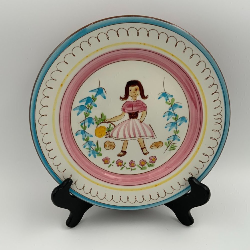 RARE Stangl Kiddieware Mary Quite Contrary Plate Childs Nursery Rhyme 3951
